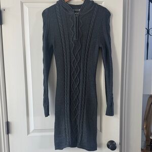 Athleta Dark Gray Long Sleeve Sweater Dress